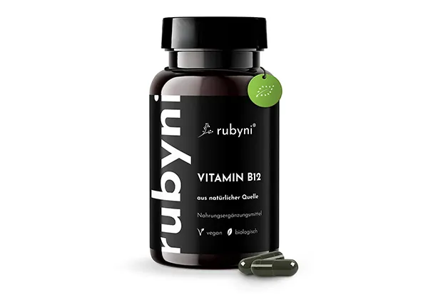rubyni&reg; Vitamin-B12-Glas mit Kapseln