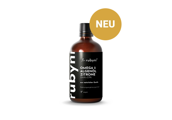 Dunkles PET-Fläschchen rubyni Zink mit zwei braunen Kapseln 