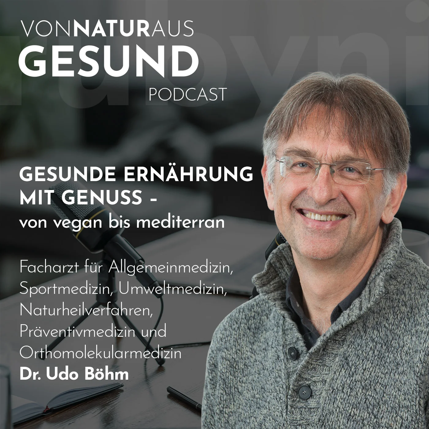 Dr. Udo Böhm im Podcast „Von Natur aus gesund“ über gesunde Ernährung, mediterrane Kost sowie vegetarische und vegane Ernährung.
