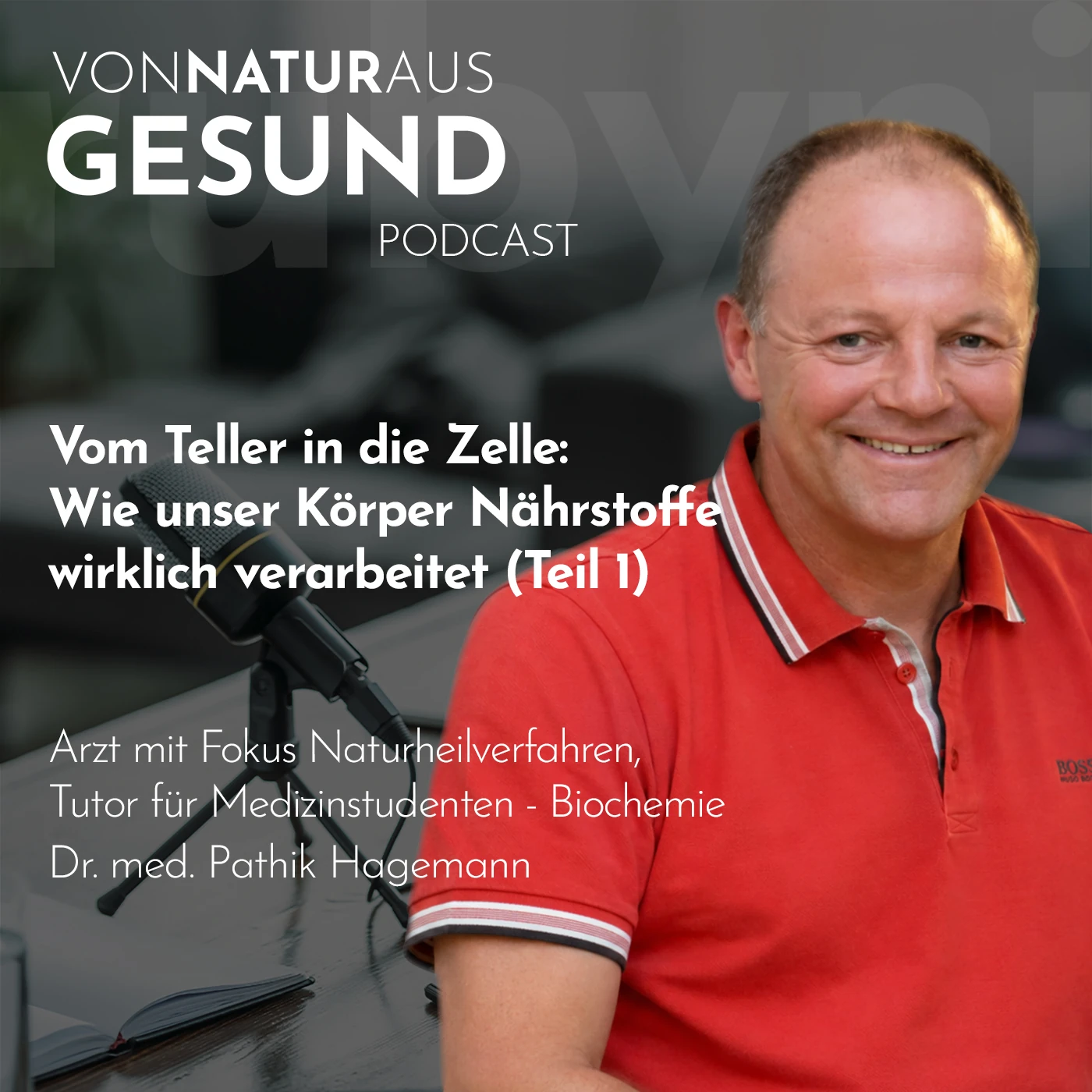 Dr. med. Pathik Hagemann im Podcast „Von Natur aus gesund“ über Verdauung, Nährstoffaufnahme und den Weg der Nährstoffe bis in die Zelle.