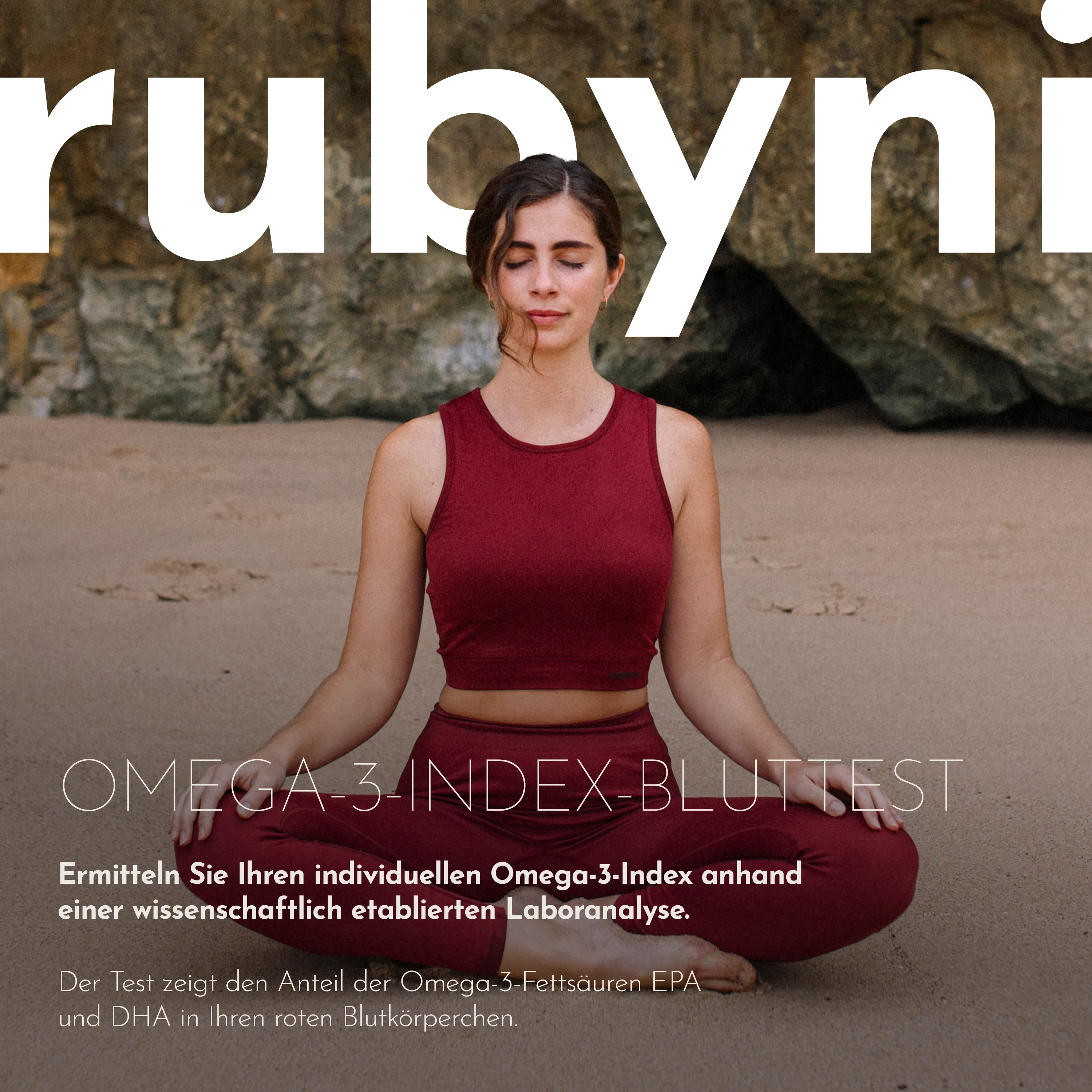 Omega-3-Index Bluttest von rubyni – Frau beim Sport im Freien